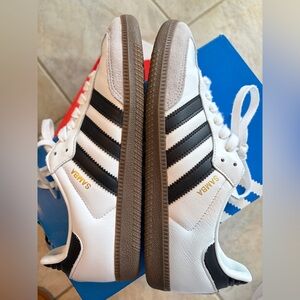 OG Adidas Samba White with Black Stripes